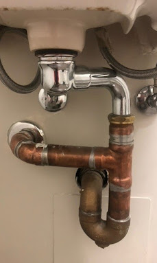 Copper P-Trap Rebuild — before and after