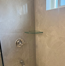 Custom Tile Shower Build — before and after