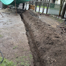 Sewer & Drain Excavation — before and after